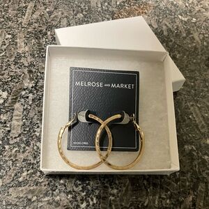 Melrose and Market Hammered Gold Earrings